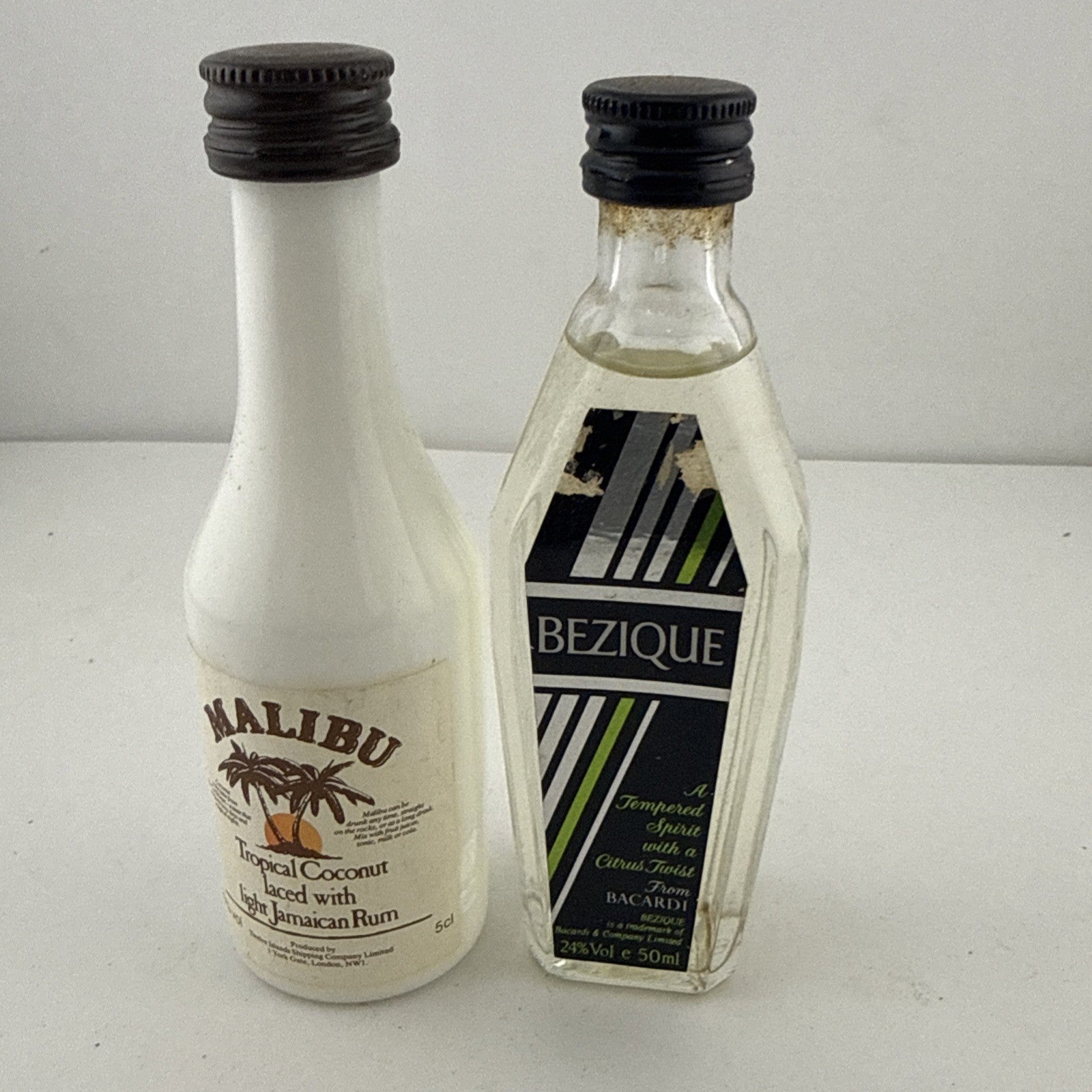 1980s Bacardi Bezique Citrus Miniature 50ml 24% Vintage + Bacardi 1980s