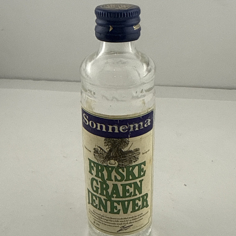 Vintage Sonnema Fryske Graen Jenever Miniature Bottle Dutch Gin