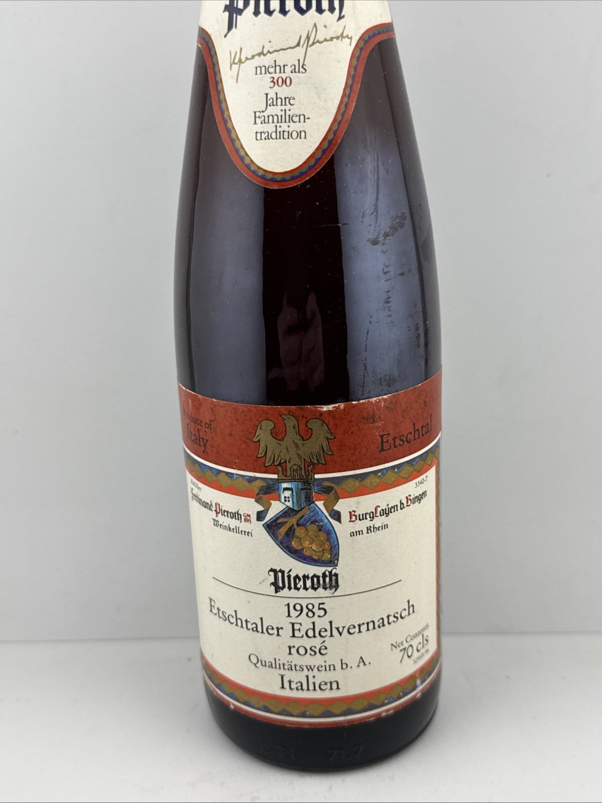 1985 Pieroth Etschtaler Edelvernatsch Rosé Italy 70cl