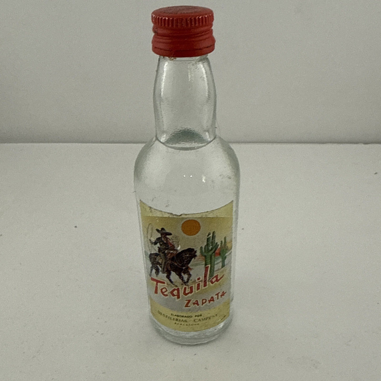 Vintage Tequila Zapata Miniature Bottle 1970s-80s