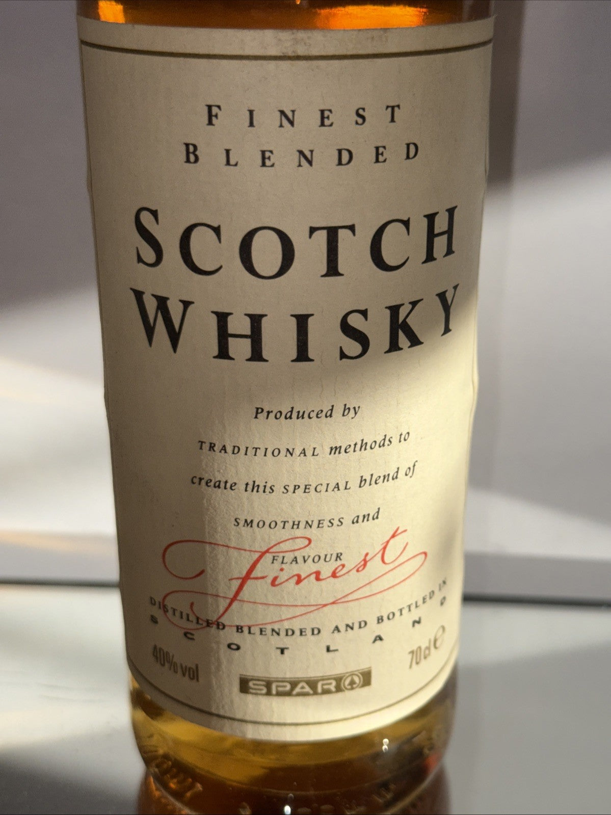 Spar Scotch  Whisky Bottled 1990s  70 Cl