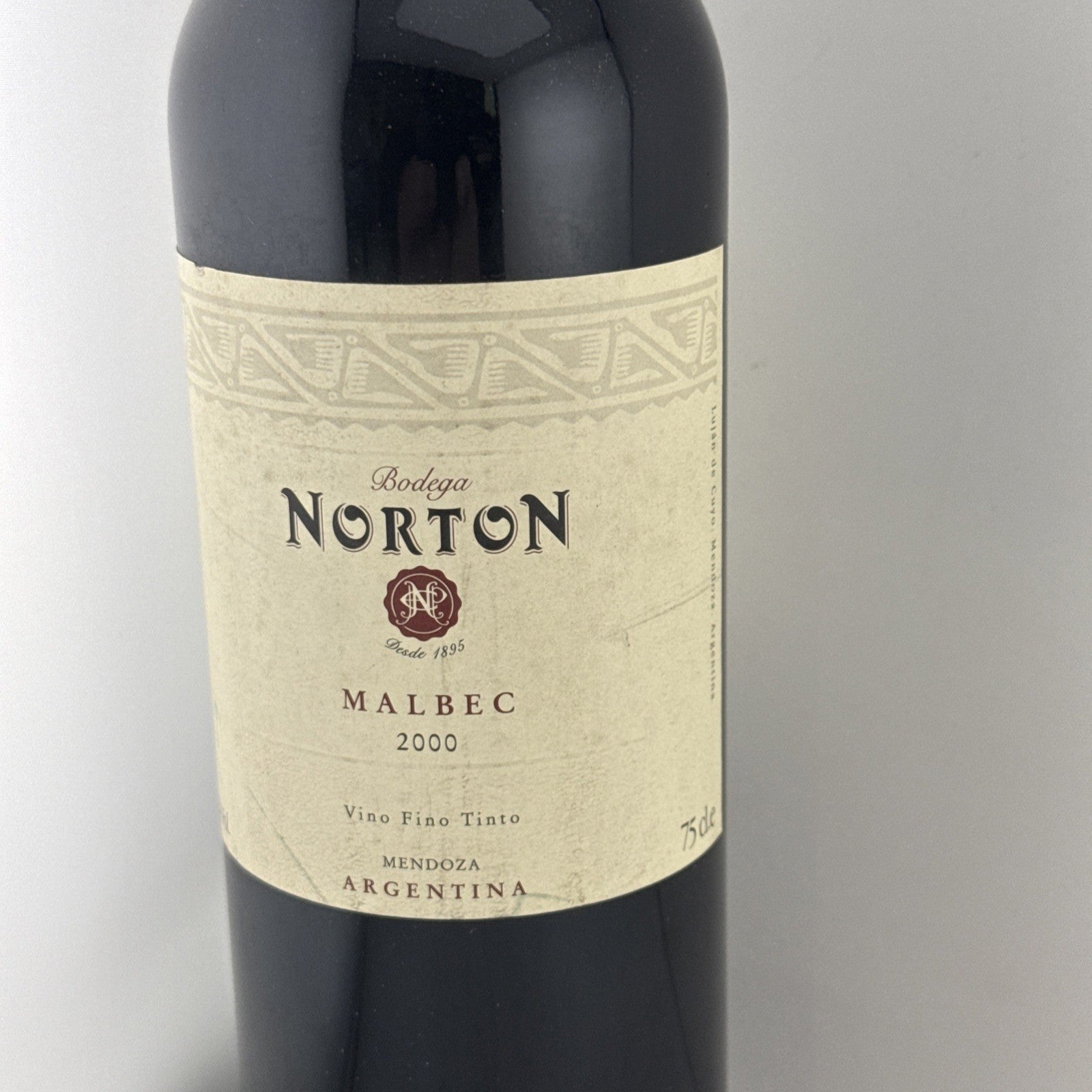 2000 Bodega Norton Malbec Mendoza Argentina Red Wine 75cl