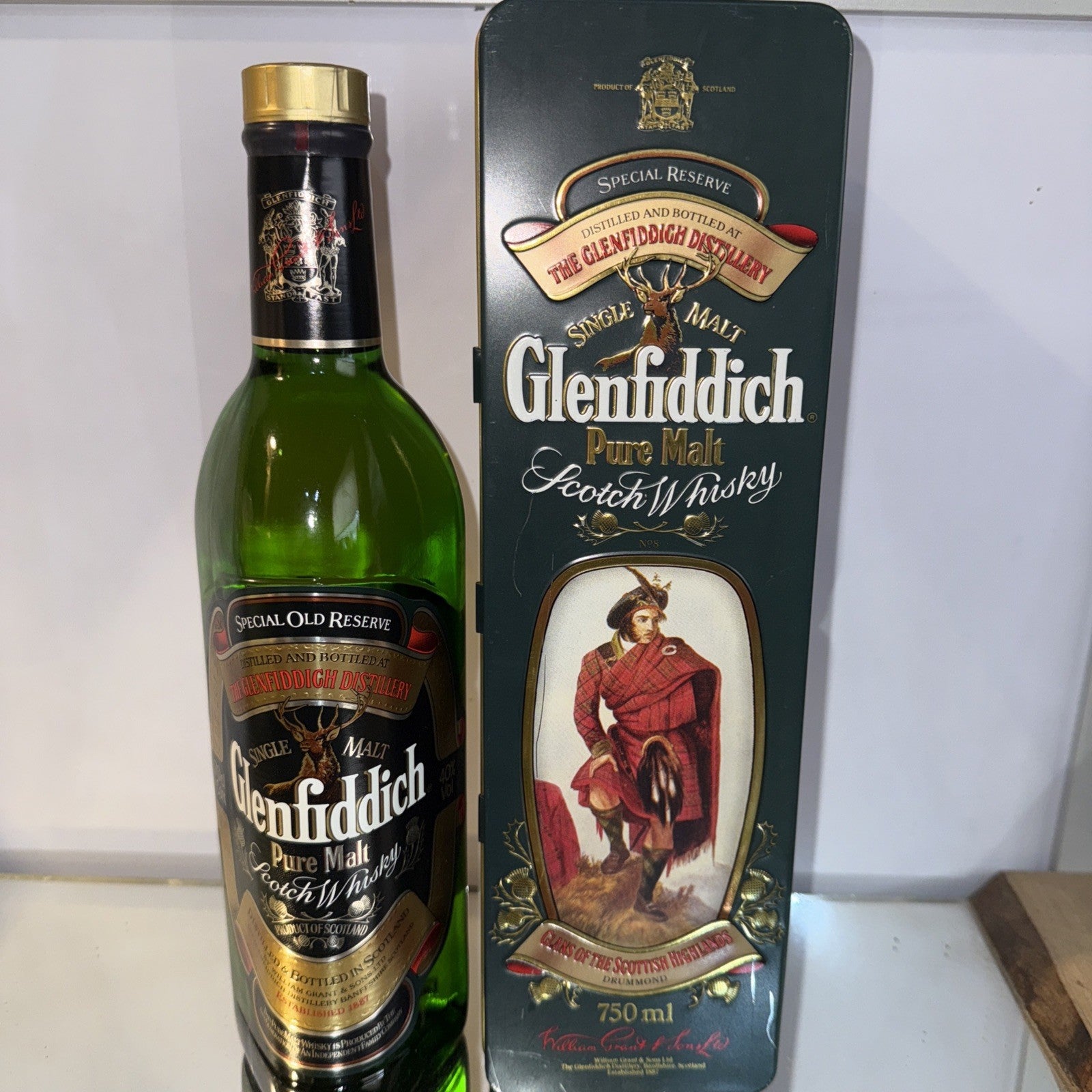 1975-85 Bottle Glenfiddich Special Old Reserve Pure Malt Whisky  Clan Drummond