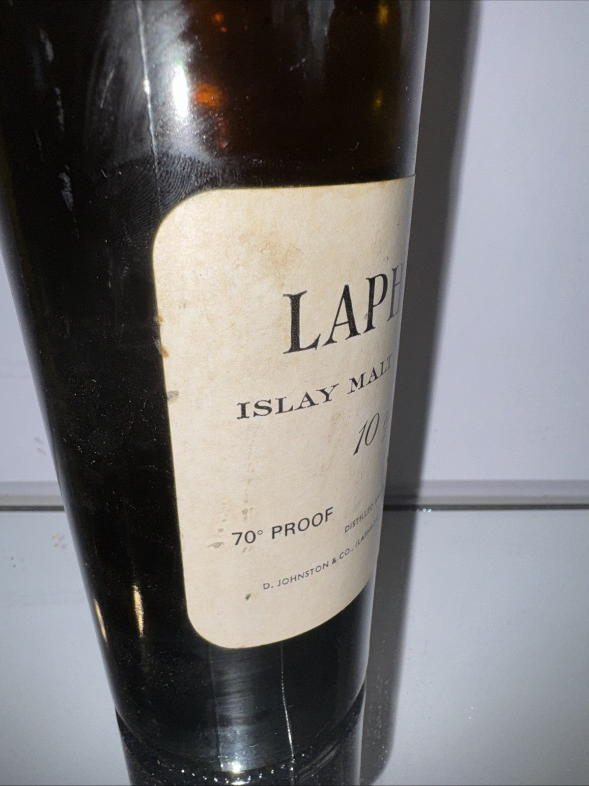 Laphroaig 10 Year Old Isla Malt Scotch Whiskey - 1960s