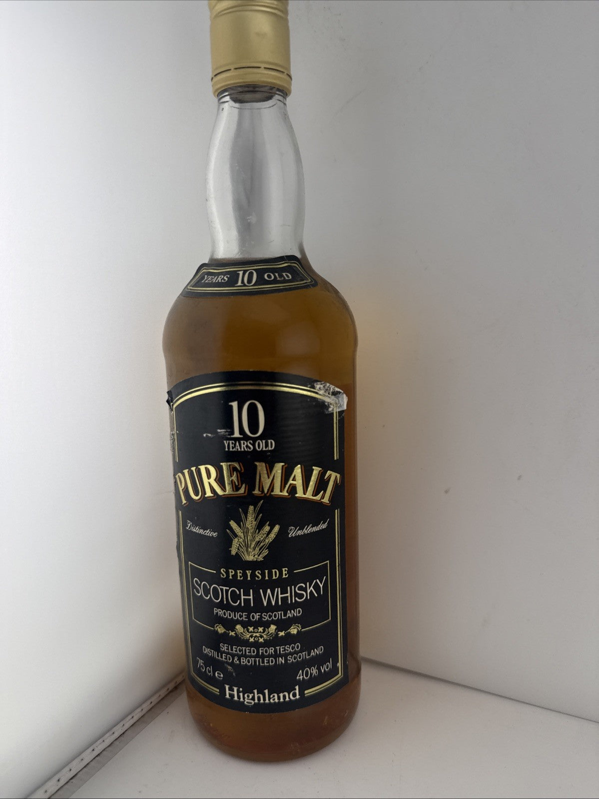 Tesco 10 Year Old Pure Malt Scotch Whisky 75cl 40% Vol Speyside Highland 1990s