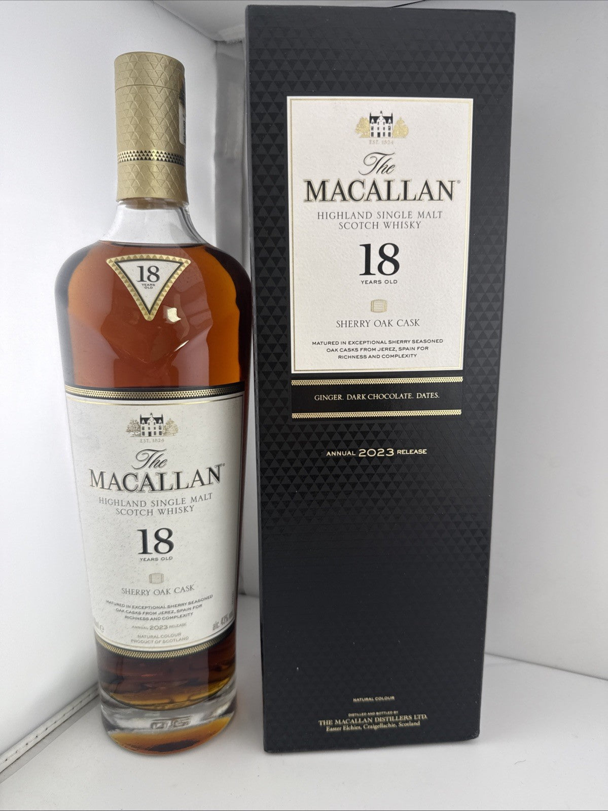 Macallan 18 Year Old 2023 Sherry Oak Single Malt Whisky 70cl