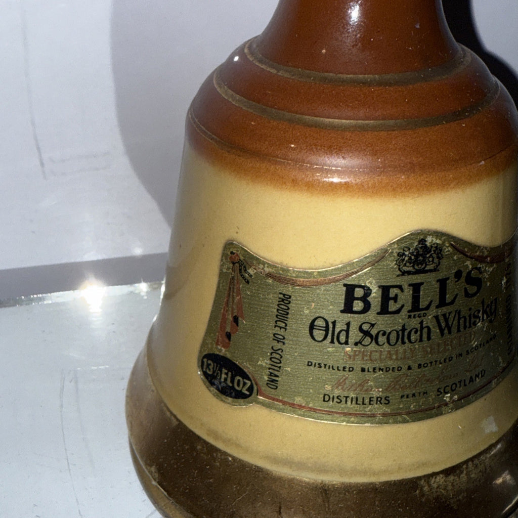 Bells Old Scotch Whisky Mini Decanter  70 Proof 13 1/3 Floz 1970s