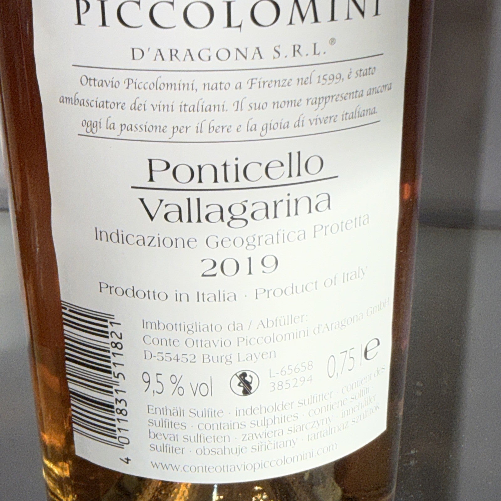 Ponticello 2019 Vallagarina Rosato from Conte Ottavio Piccolomini