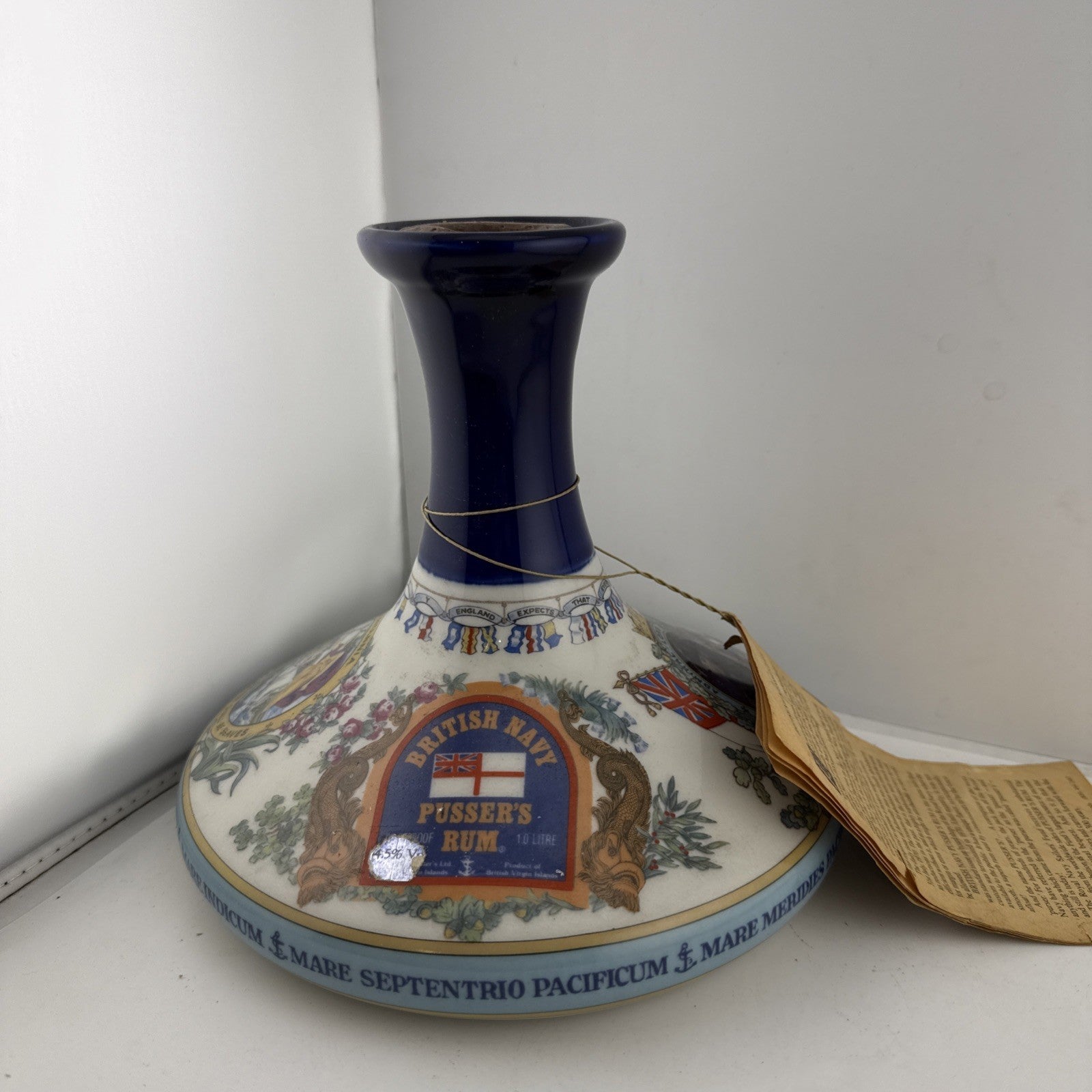 Pussers 54.5 % ABV Navy Rum In Nelson's Ship Decanter Full Sealed ( No Stopper)