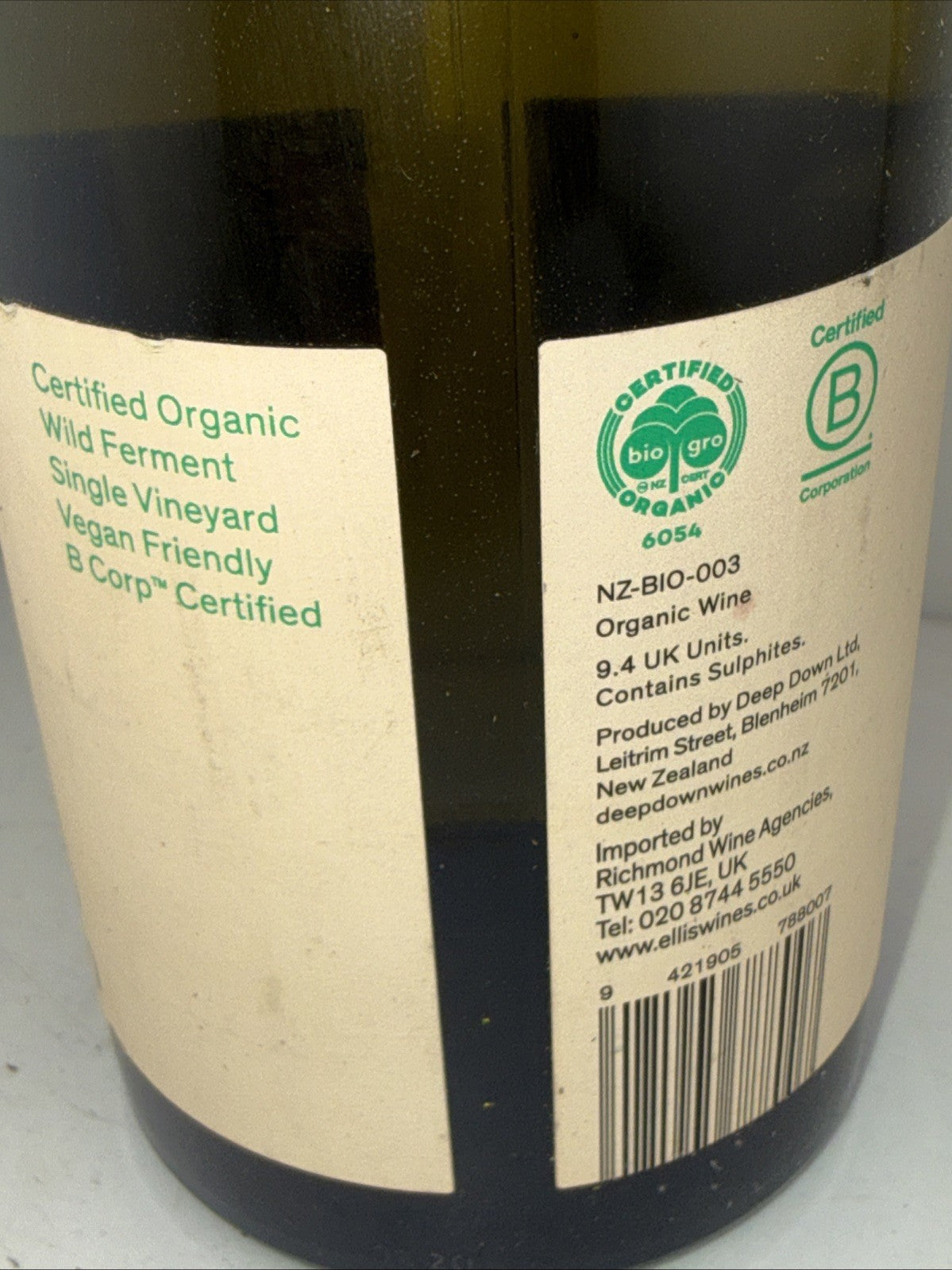 Deep Down Marlborough Sauvignon Blanc 2023 Organic 75cl New Zealand Wine