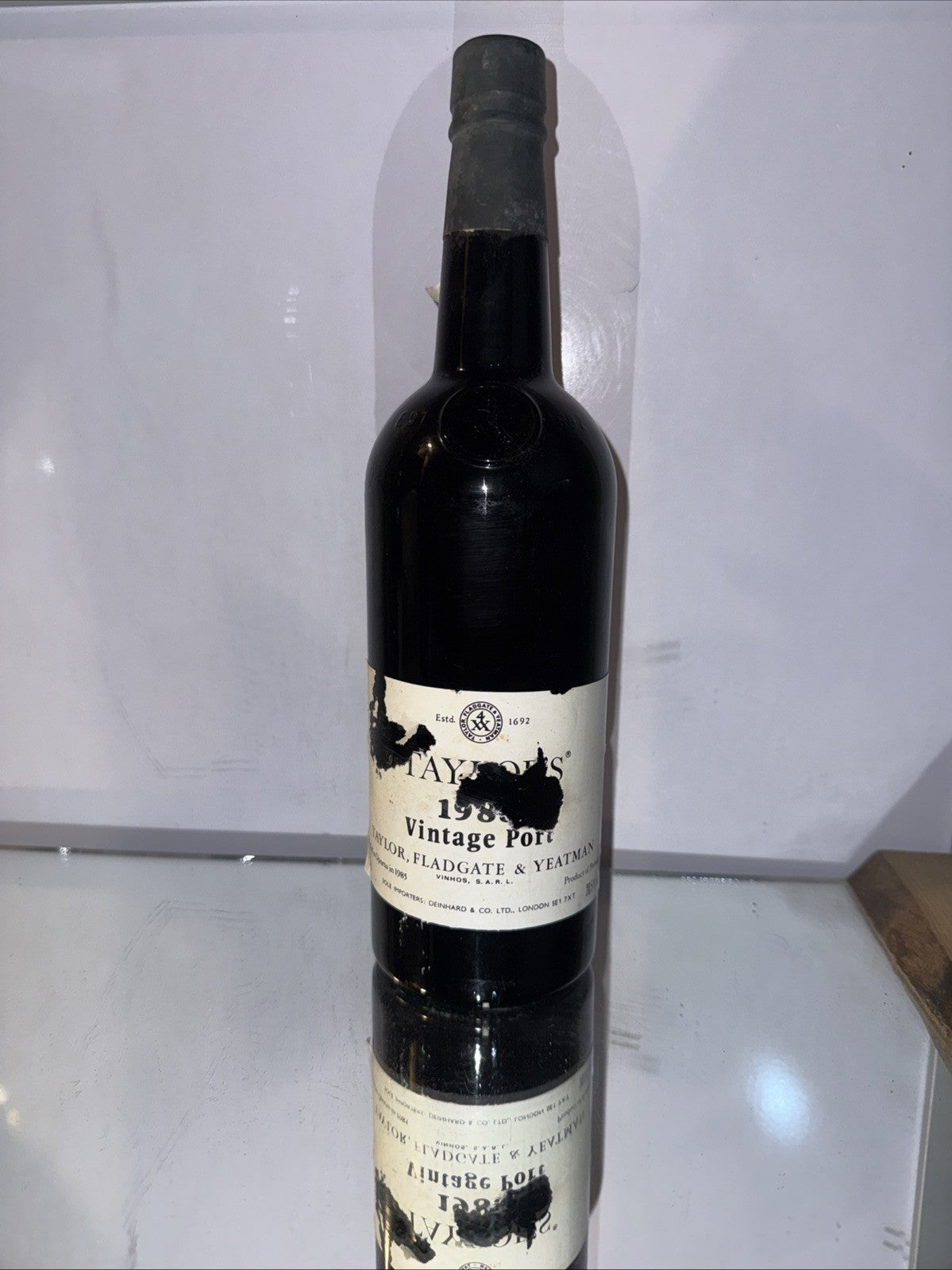 Taylor's 1983 Vintage Port Slightly Torn Label