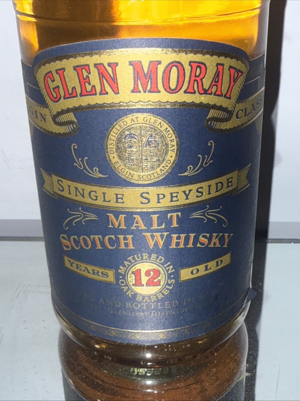 Glen Moray 12 Year Old Single Malt Scotch Whisky 1990s Bottle