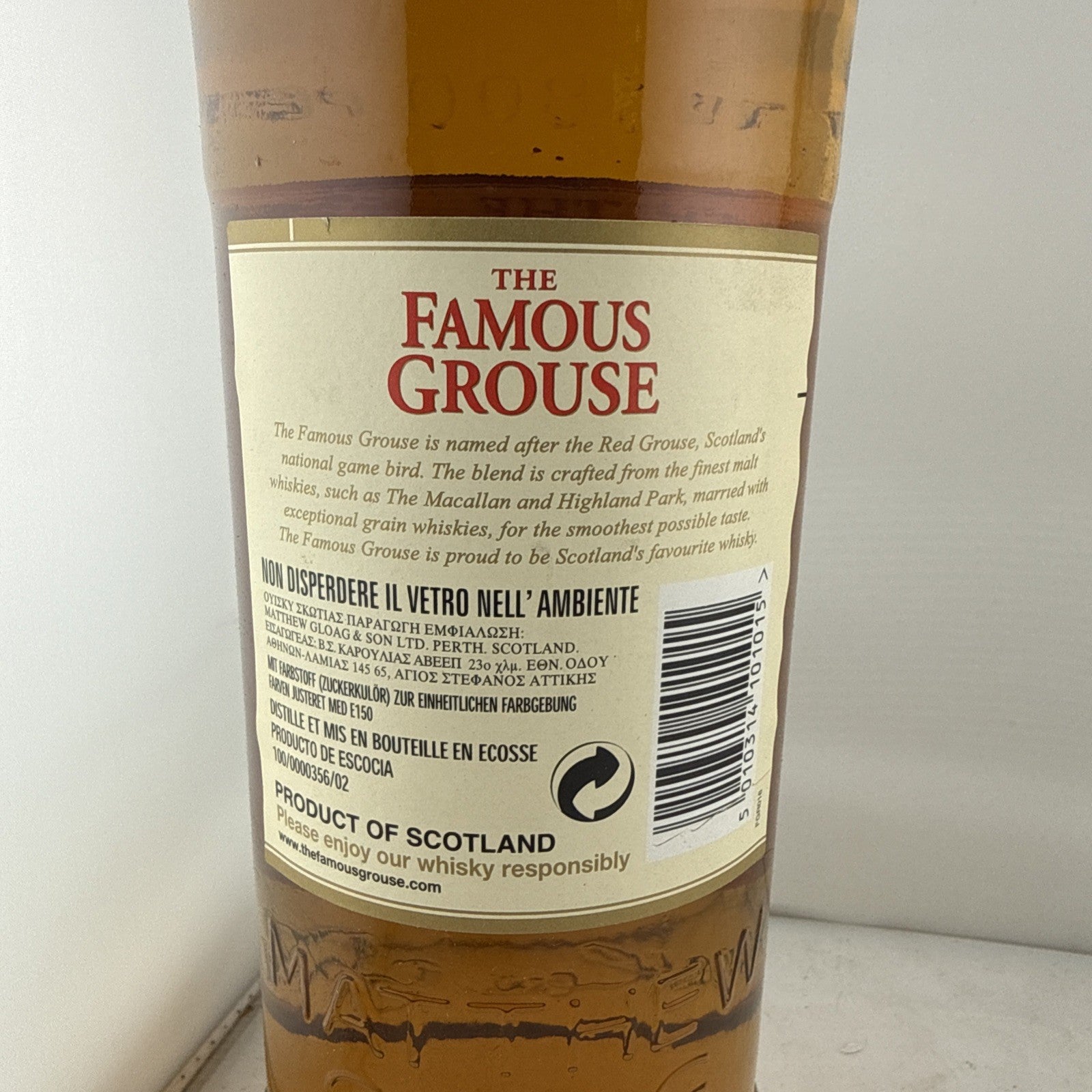 Vintage Famous Grouse Scotch Whisky 1L 40% c.2005 Spanish Import