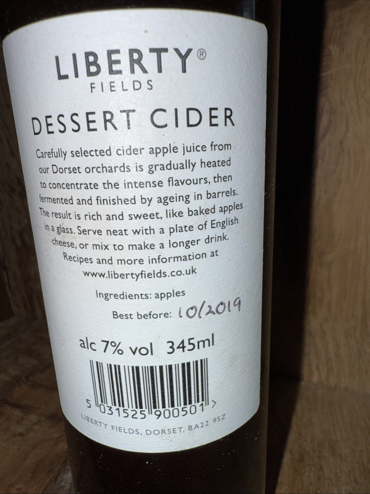 liberty Fields Dessert Cider 2016 345 ml