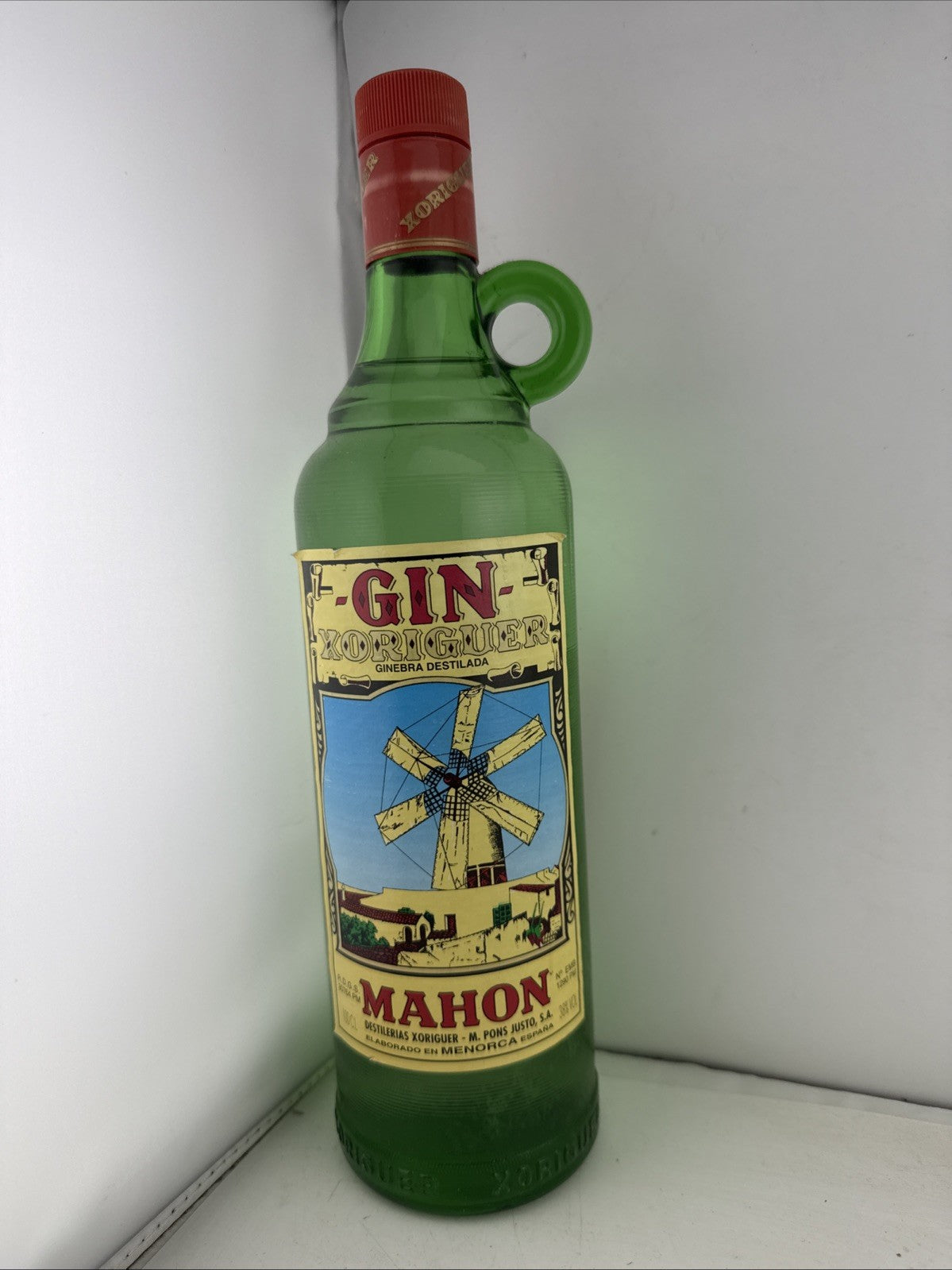 Vintage Xoriguer Gin Mahón 1L 38%, sealed, Menorca Spain, 1980s/1990s.