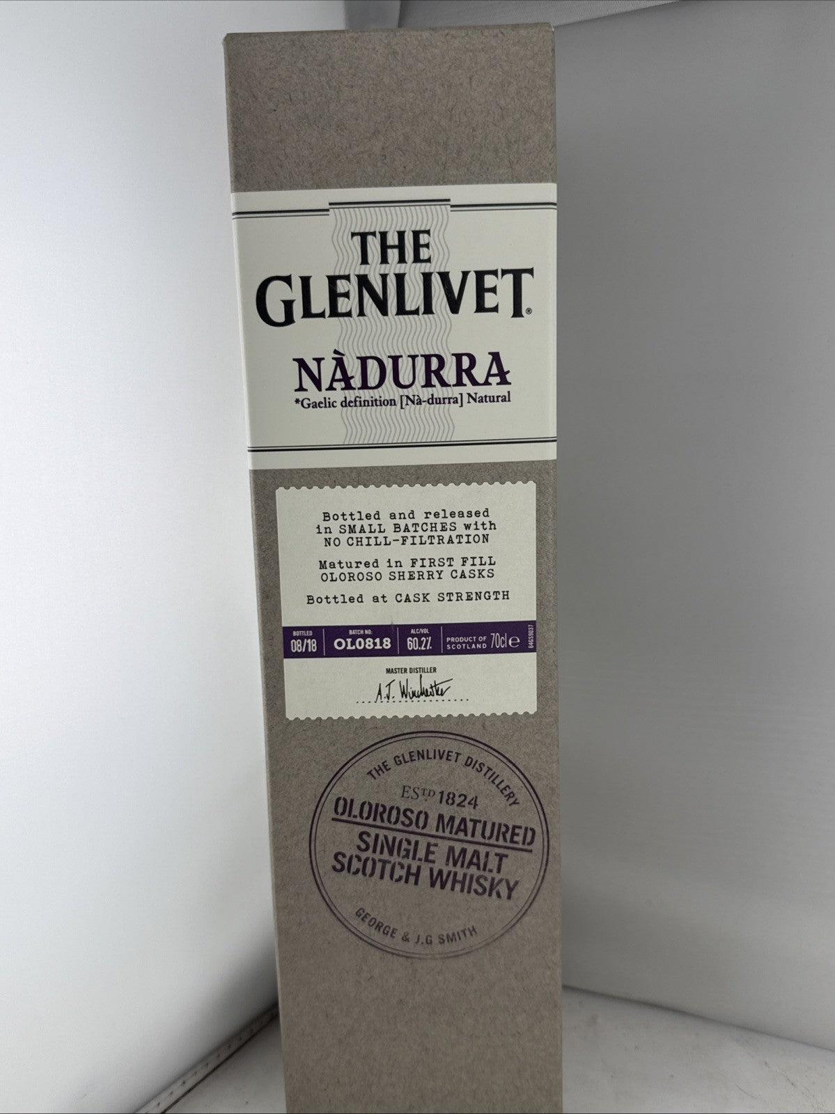 The Glenlivet Nadurra Oloroso Matured OL0818 70cl 60.2% Cask Strength