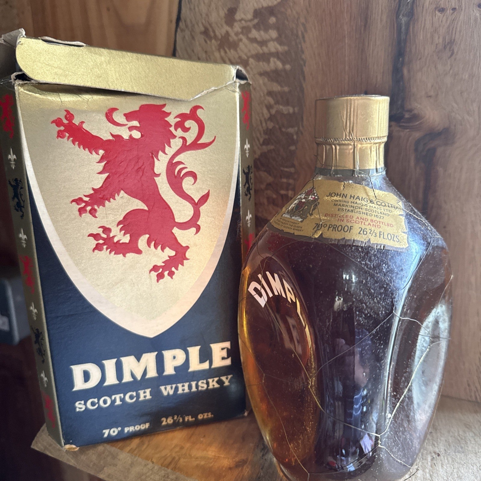Haig's Dimple 70% proof 26 2/3 floz from 1970s in original box