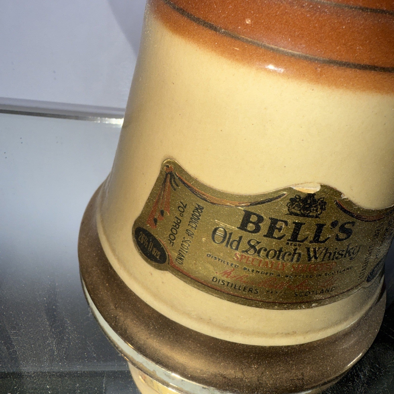 FULL decanter of Bells Whisky 75cl Bottled 1970s  royal vintage 70%proof Version