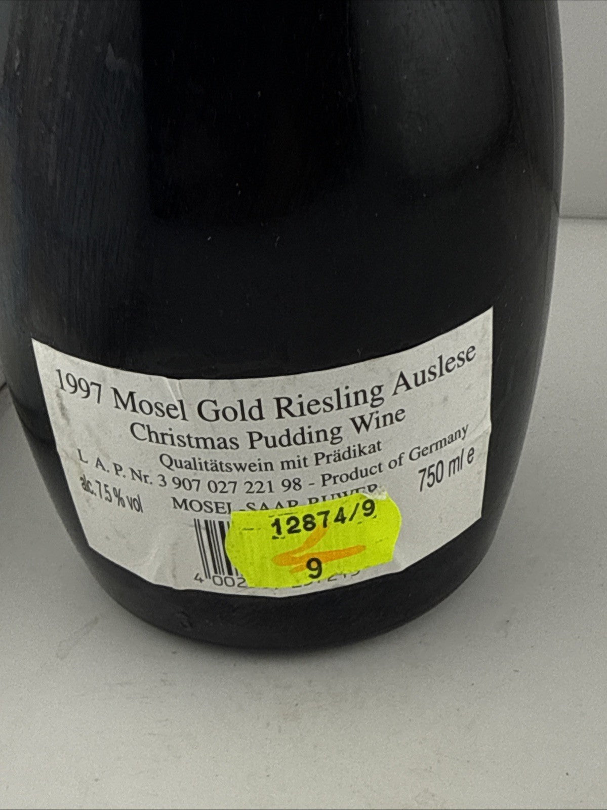 1997 Mosel Gold Riesling Auslese Christmas Pudding Wine 750ml Germany Vintage