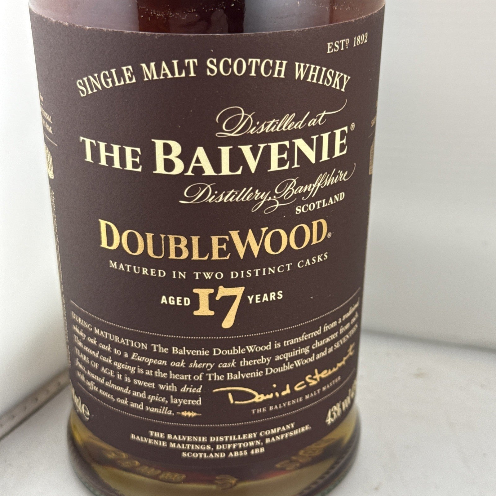 Balvenie DoubleWood 17 Year Old Single Malt Scotch Whisky 70cl 43% ABV