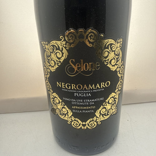 Selone Negroamaro Appassimento — Puglia Italy — Rich Spiced Red 2017
