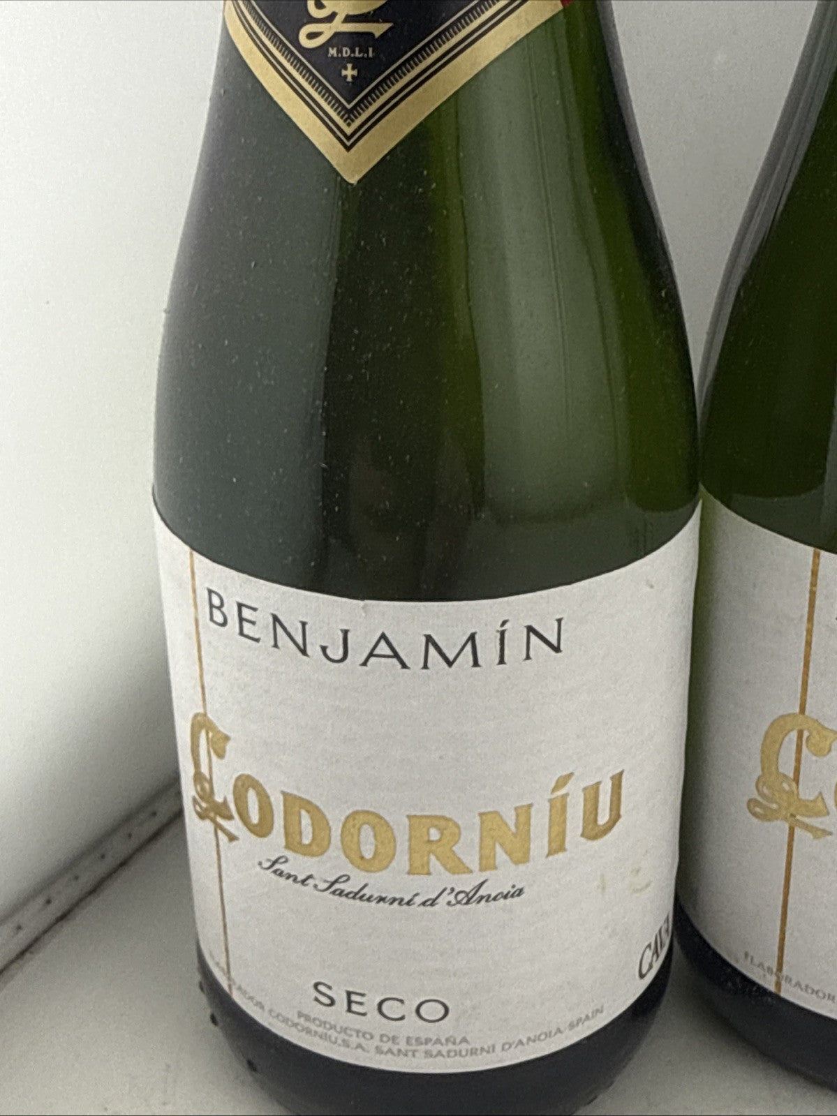 2x Vintage Codorniu Benjamin Seco Cava Mini Bottles 20cl Spain