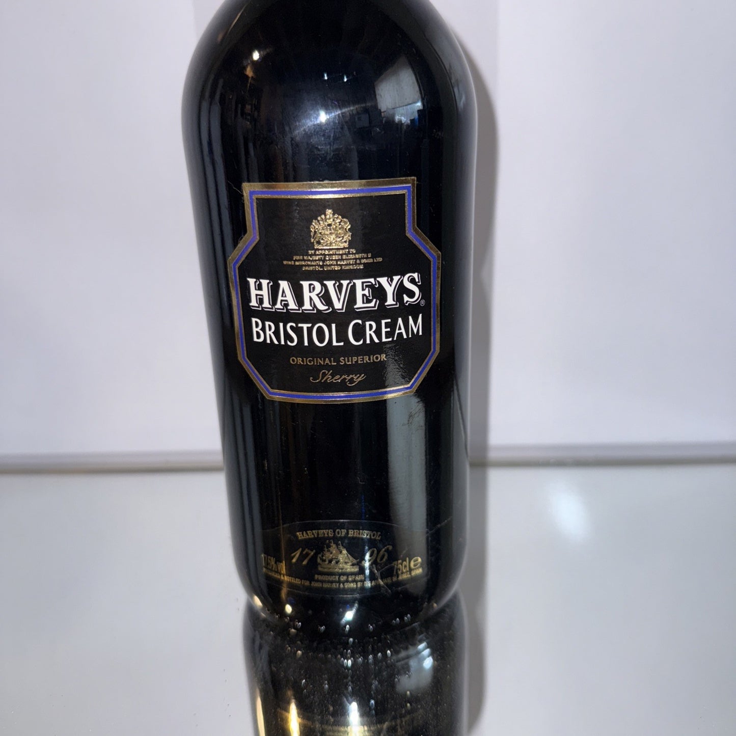 Harveys Bristol cream in Blue bottle Blue box