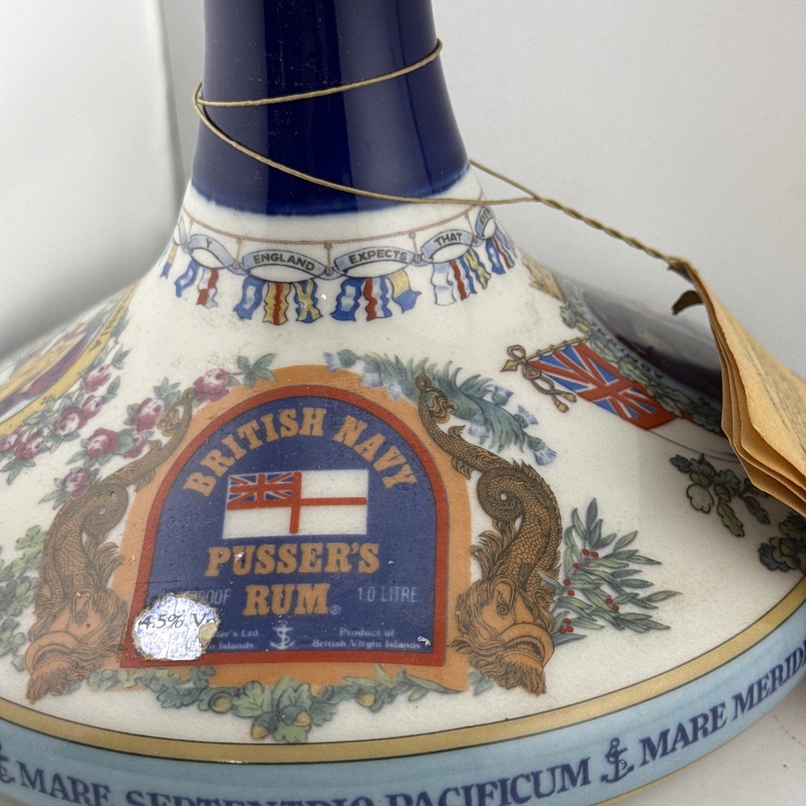 Pussers 54.5 % ABV Navy Rum In Nelson's Ship Decanter Full Sealed ( No Stopper)