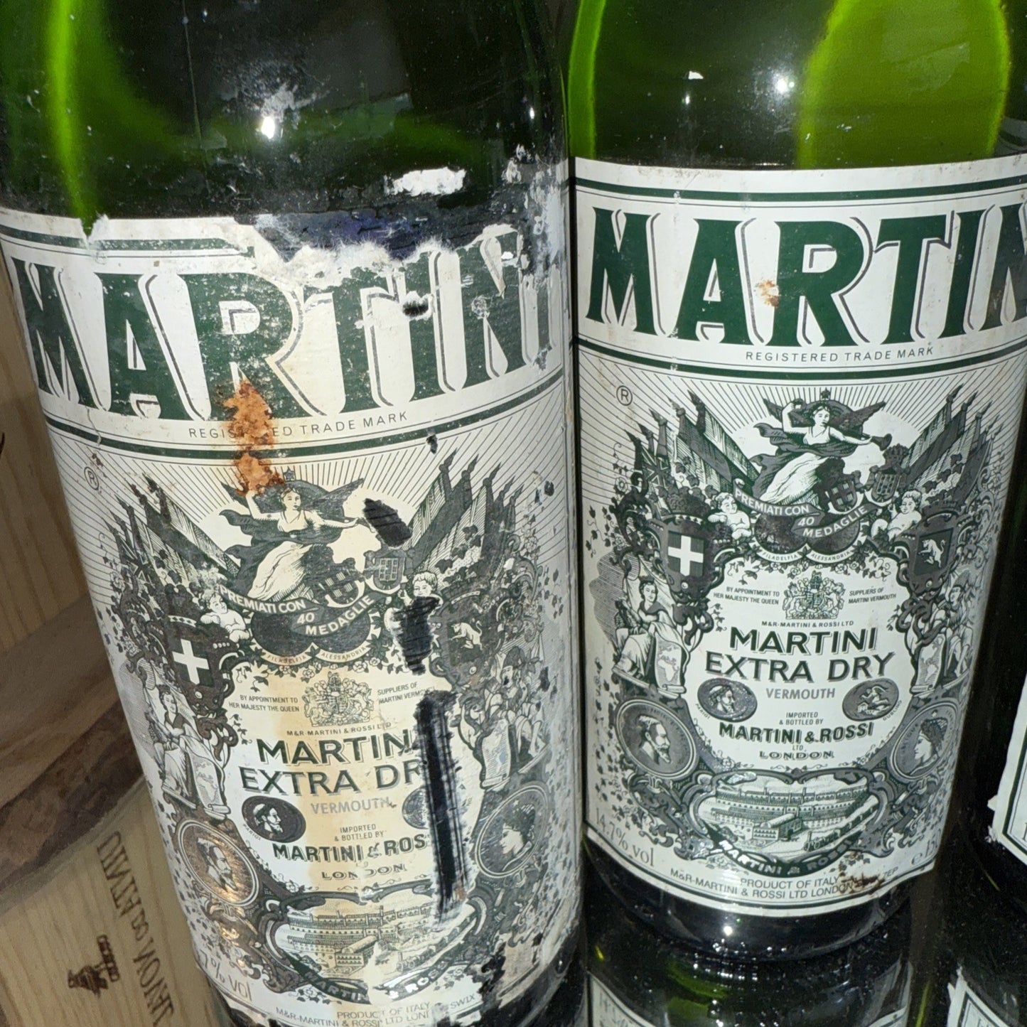 MARTINI Extra Dry 1.5L VERMOUTH 1980/1990s Tatty Labels Sealed Vintage Bargain
