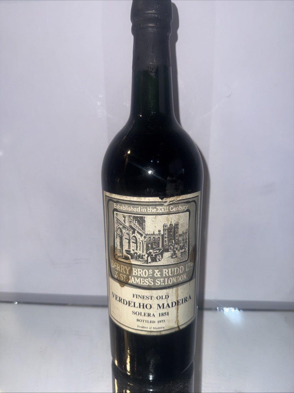 Berry Bros & Rudd – Finest Old Verdelho Madeira 1851 Bottled 1973