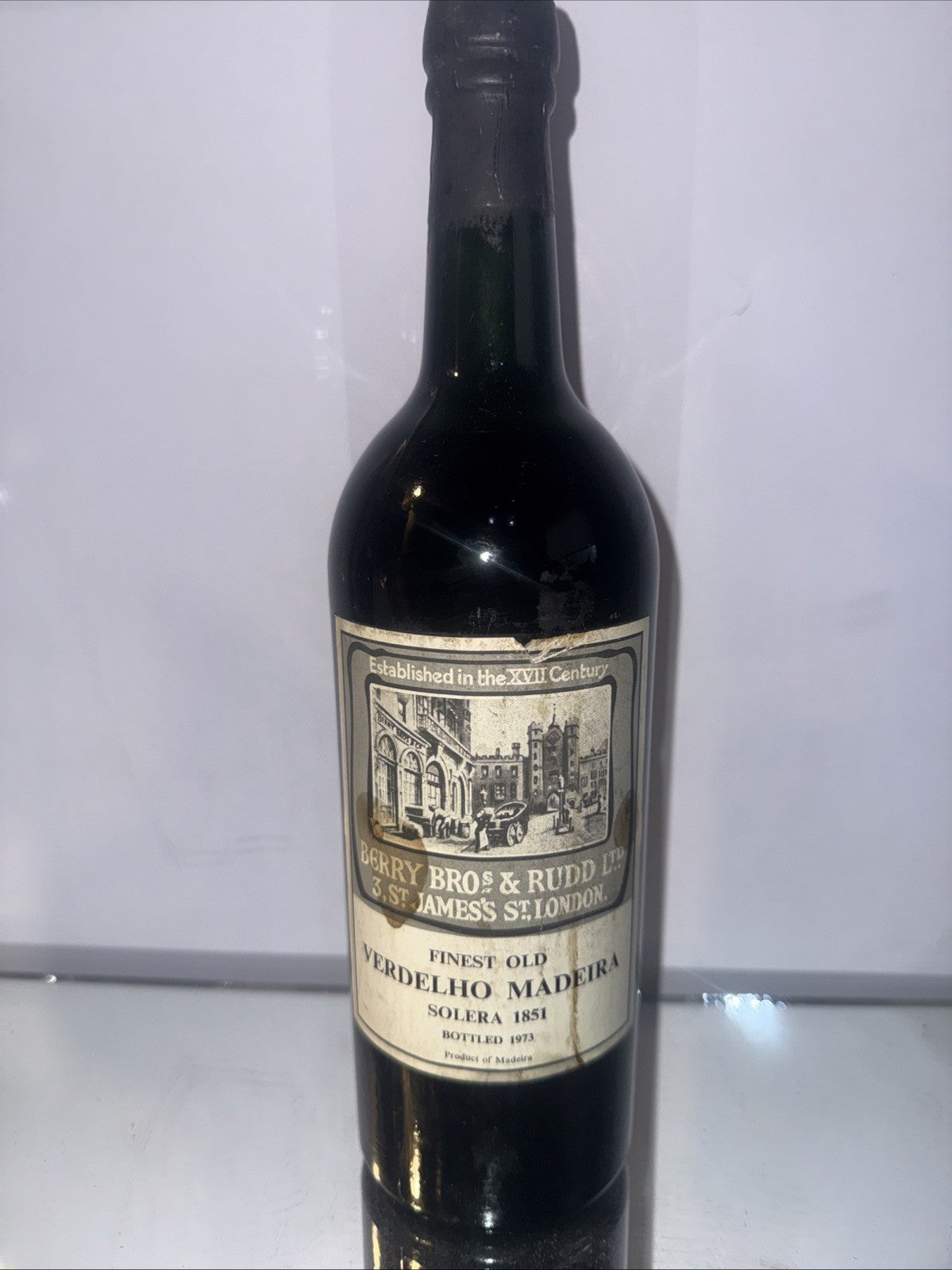 Berry Bros & Rudd – Finest Old Verdelho Madeira 1851 Bottled 1973