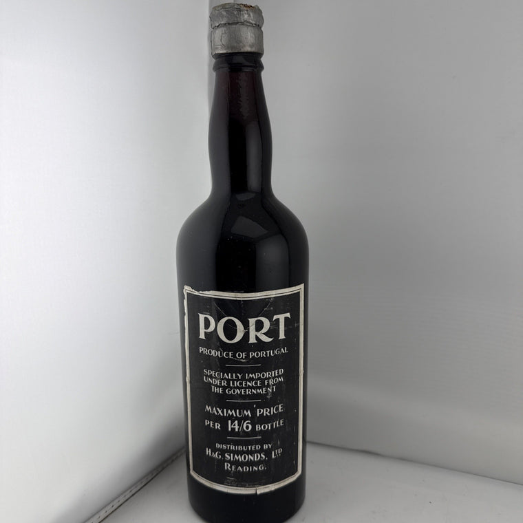 Vintage H & G Simonds Port Portugal Government Licence 14/6 Bottle Pos 1950's