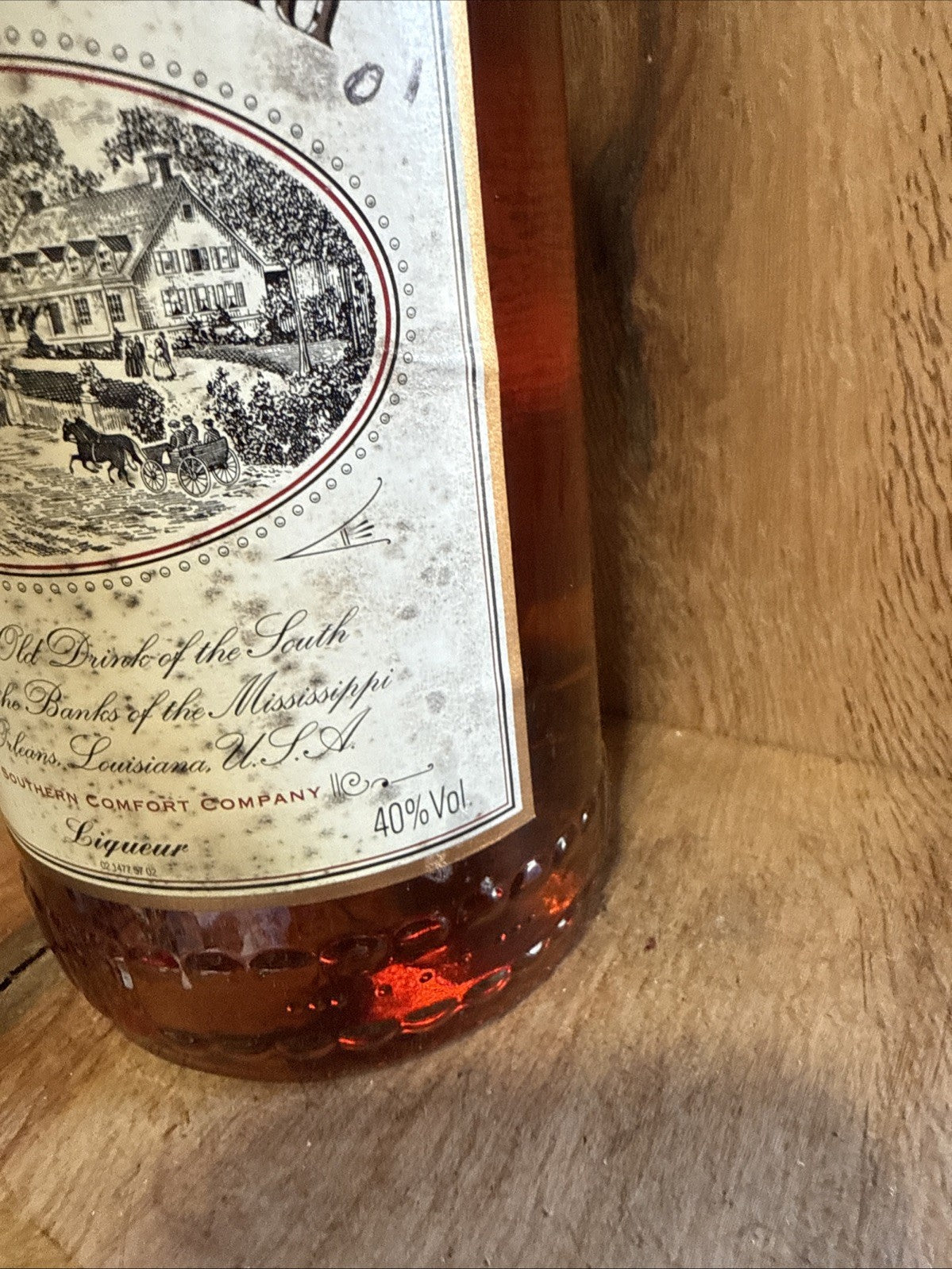 1990s Bottle of Southern Comfort 70 cl 40% ABV old matured aged collectable