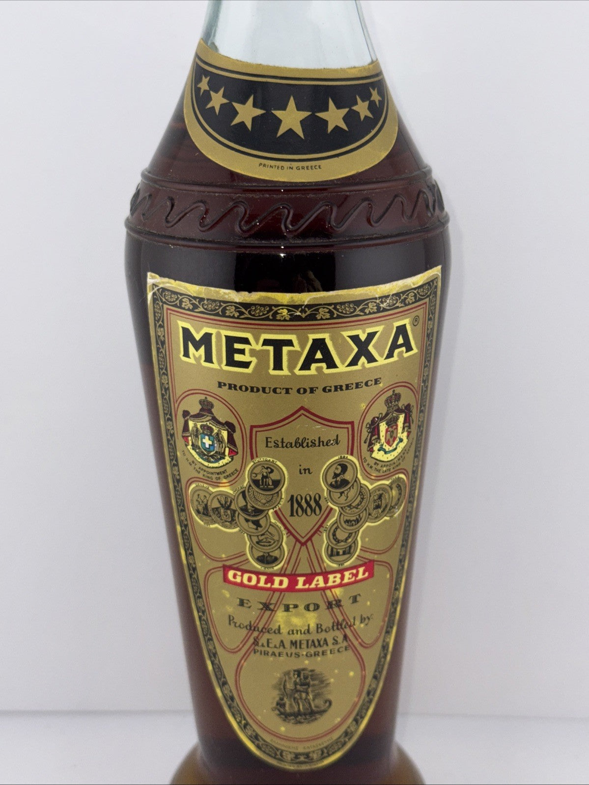 Metaxa 5 Stars 70cl 40% ABV), the flagship Greek spirit 1960s/70s