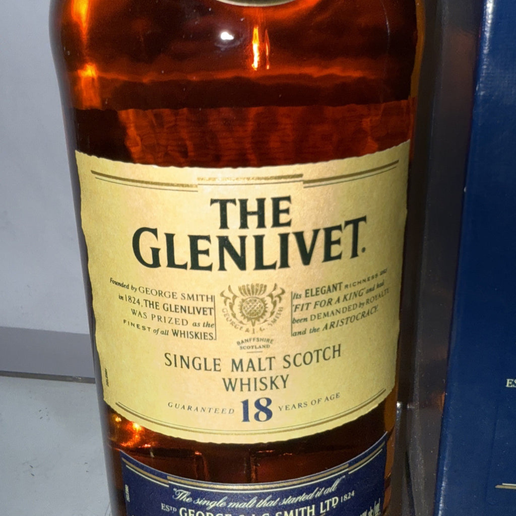 The Glenlivet 18 Year Old Single Malt Scotch Whisky (70cl, 40% ABV) 1990s Bottle
