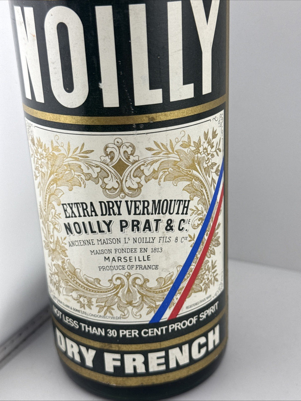 Vintage Noilly Prat Extra Dry French Vermouth 1L France 1970s early 80s Martini
