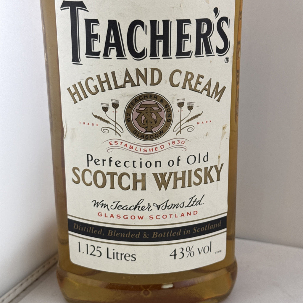 Teacher’s Highland Cream 43% 1.125L Blended Scotch Whisky 1990s