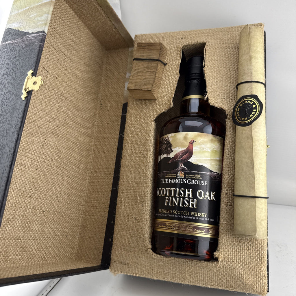 Famous Grouse Scottish Oak Finish 50cl bottle in presentation box