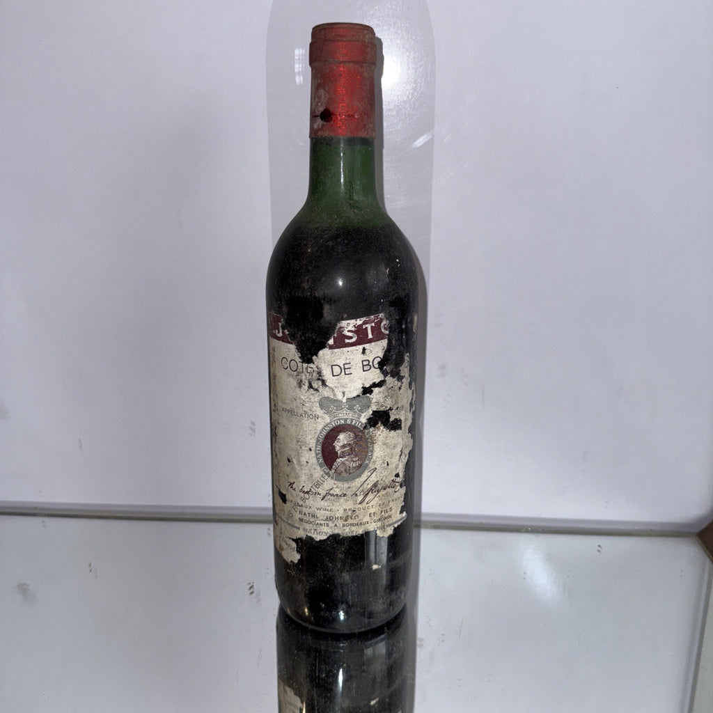 Cotes De Bourg Bordeaux Nathl. Johnston Et Fils  1970s Red French