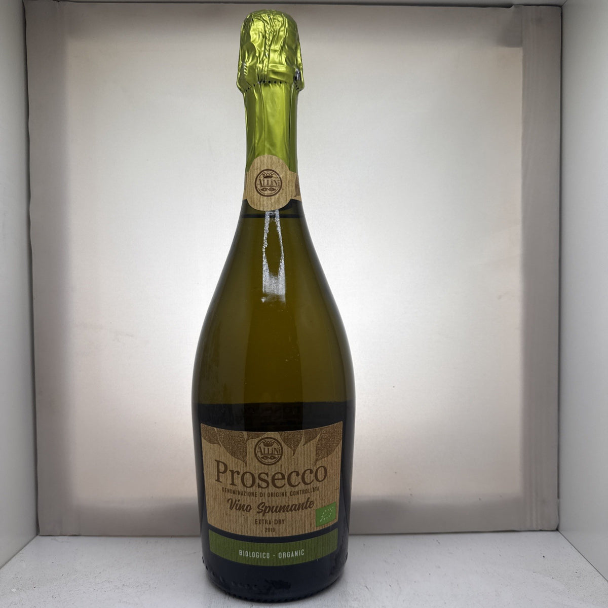 Allini Prosecco Spumante 2019 · Organic Extra-Dry · 75cl · Drink Soon