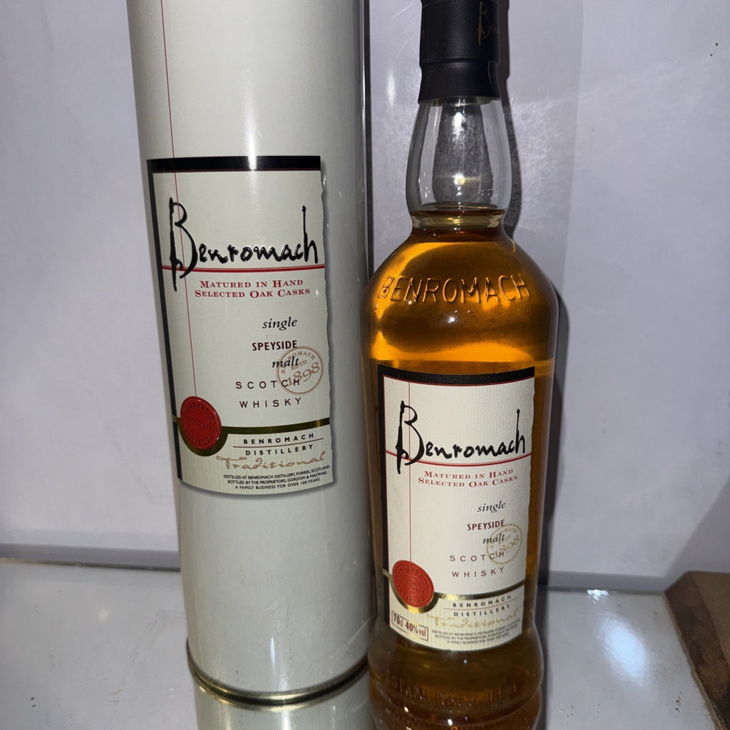 Benromach Traditional 70cl, 40%, with Tin Box 1998-2003 Bottle