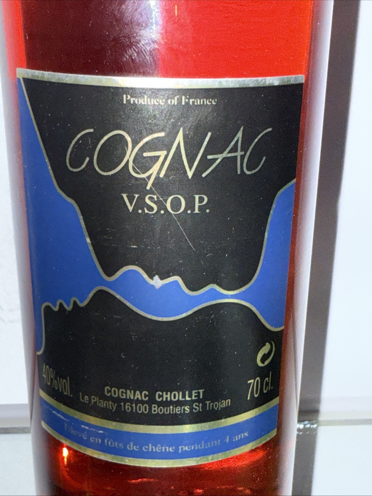 70cl bottle of Cognac Chollet VSOP (from Le Plantey, Boutiers-Saint-Trojan)