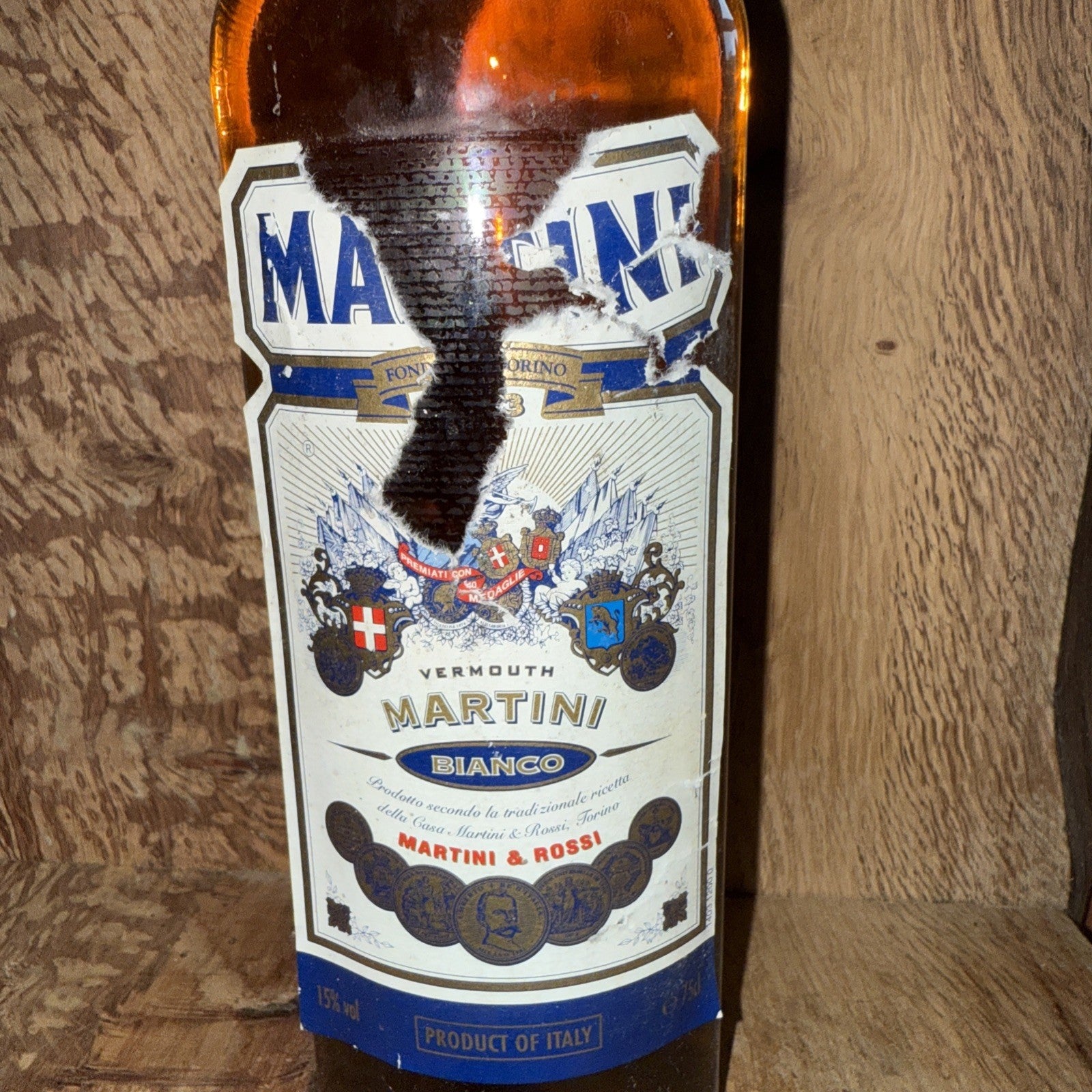MARTINI BIANCO 75CL VERMOUTH 1980s  label in poor condition