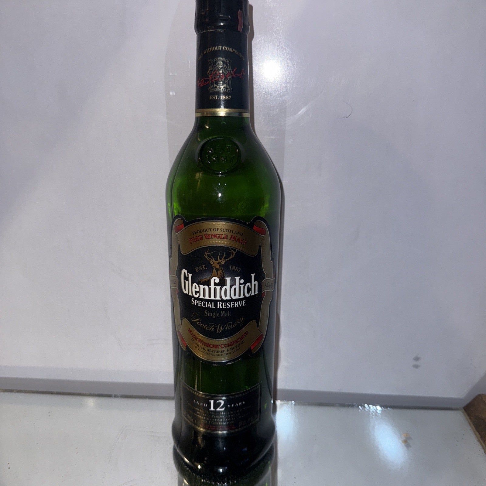 Glenfiddich Single Malt Scotch Whisky - 12 Years Old 70cl Bottled 1991