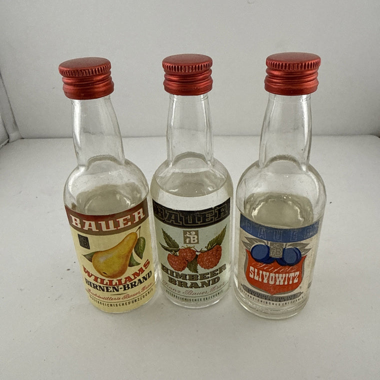 Vintage Bauer Austrian Schnapps Miniatures – Inc Williams Birnenbrand,