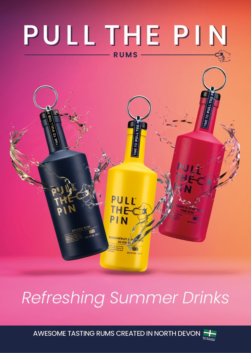 Pull The Pin Raspberry and Strawberry Pink Flavoured Rum 70cl