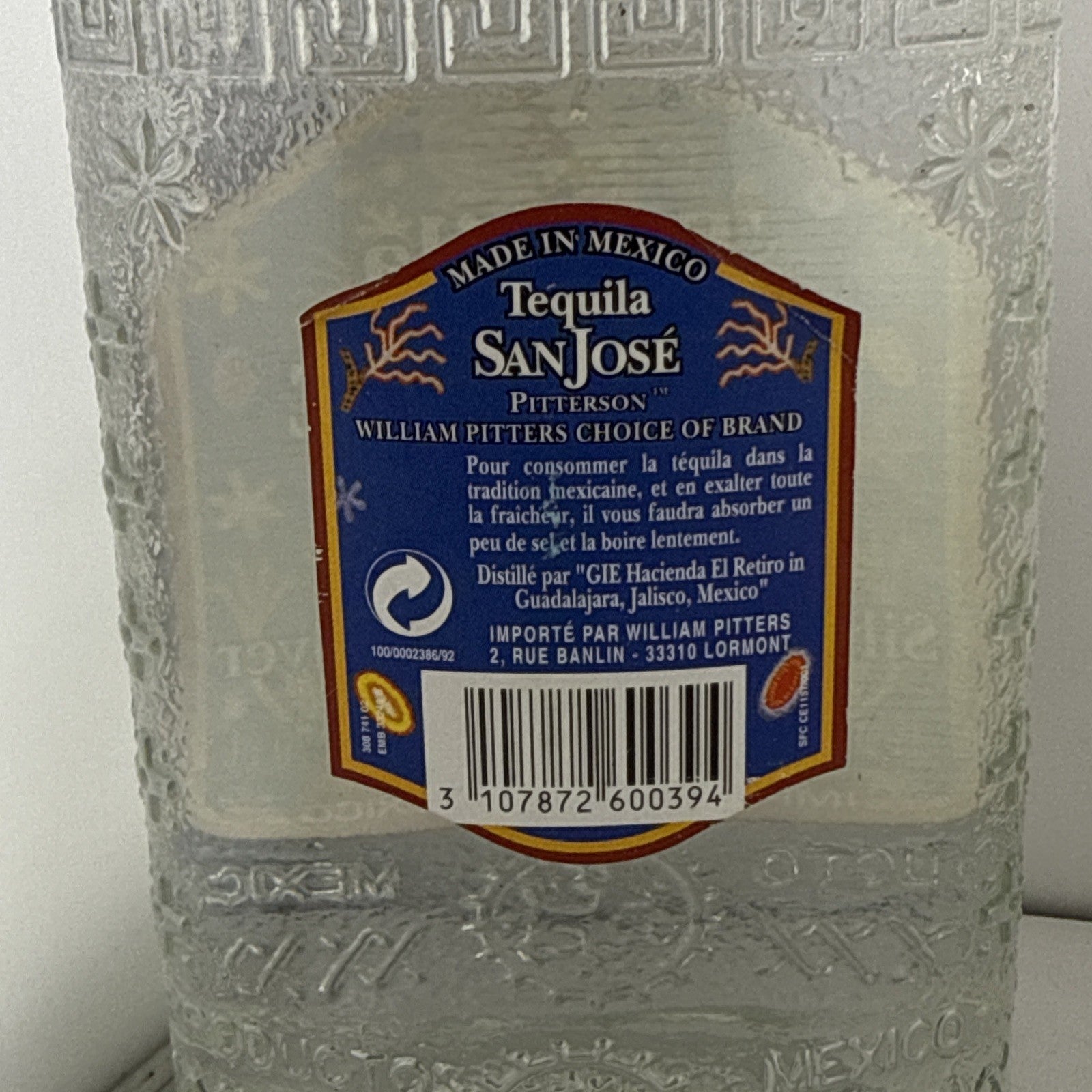 San José Silver Tequila 70cl 35% Mexican Bottling 1990s
