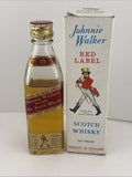 Johnnie Walker Red Label Old Scotch Whisky Miniature 70 Proof c.1970s Boxed Rare