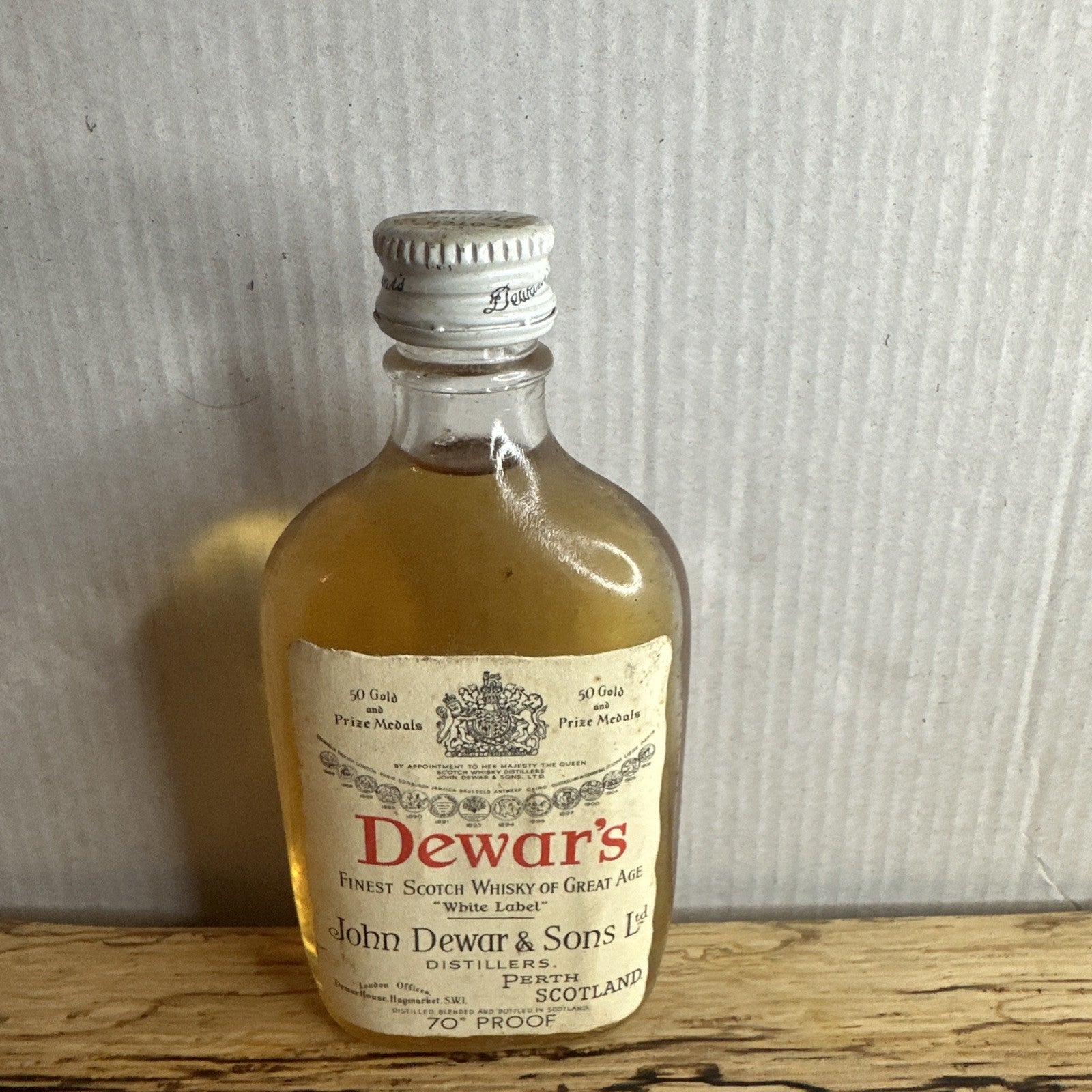 Dewar's White Label Blended Scotch Whisky Miniature 1960s