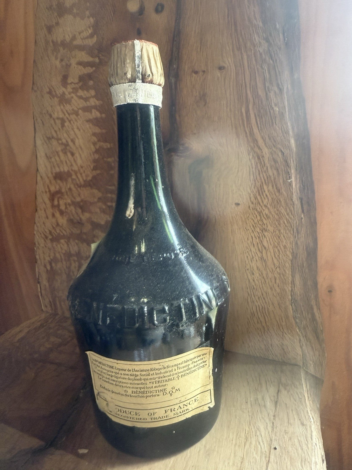 1960s Bottled Dom Benedictine 26 2/3 FL OZ  73% Proof Vintage  750ml Matured